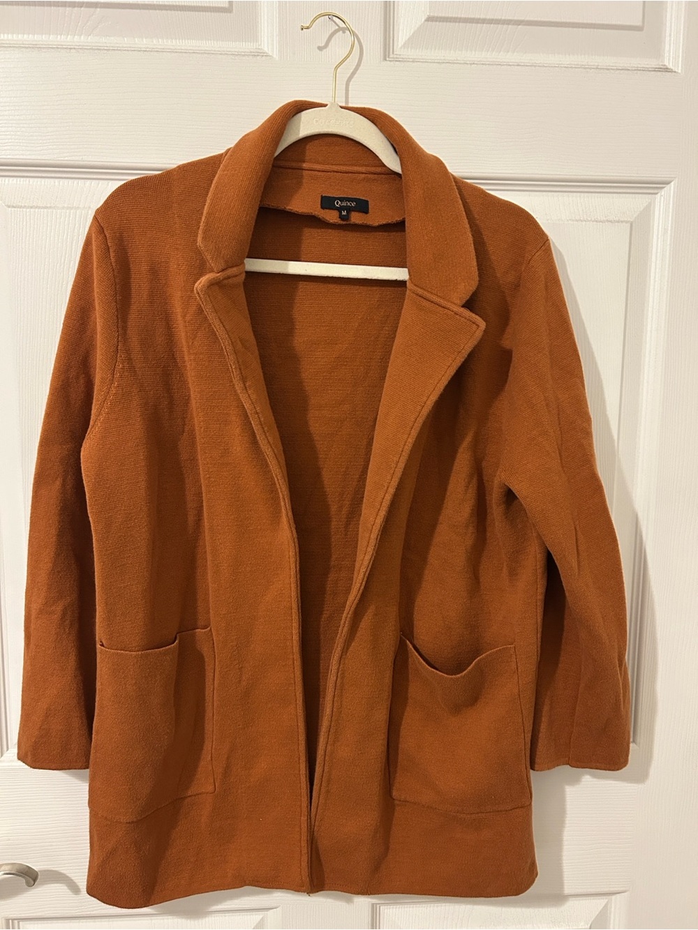 Quince 100% Organic Cotton Knit Blazer, Size M, Gently Used.